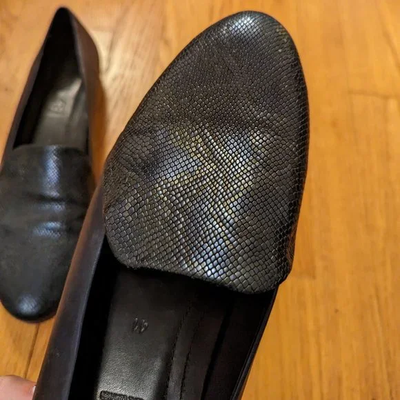 Ecco Touch Flats. Blue-black Snakeskin uppers. Women Size 41 (US 9.5) - Picture 8 of 9